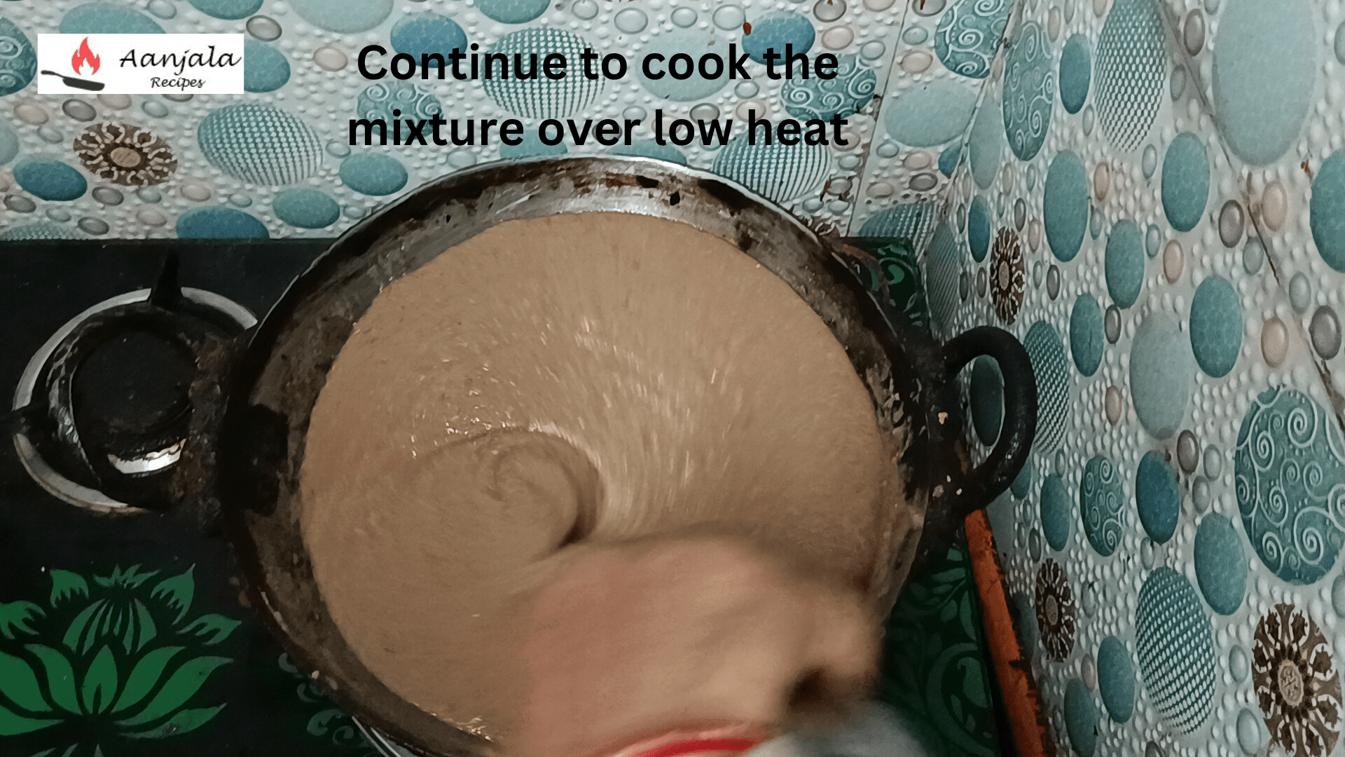 Continue to cook the mixture over low heat