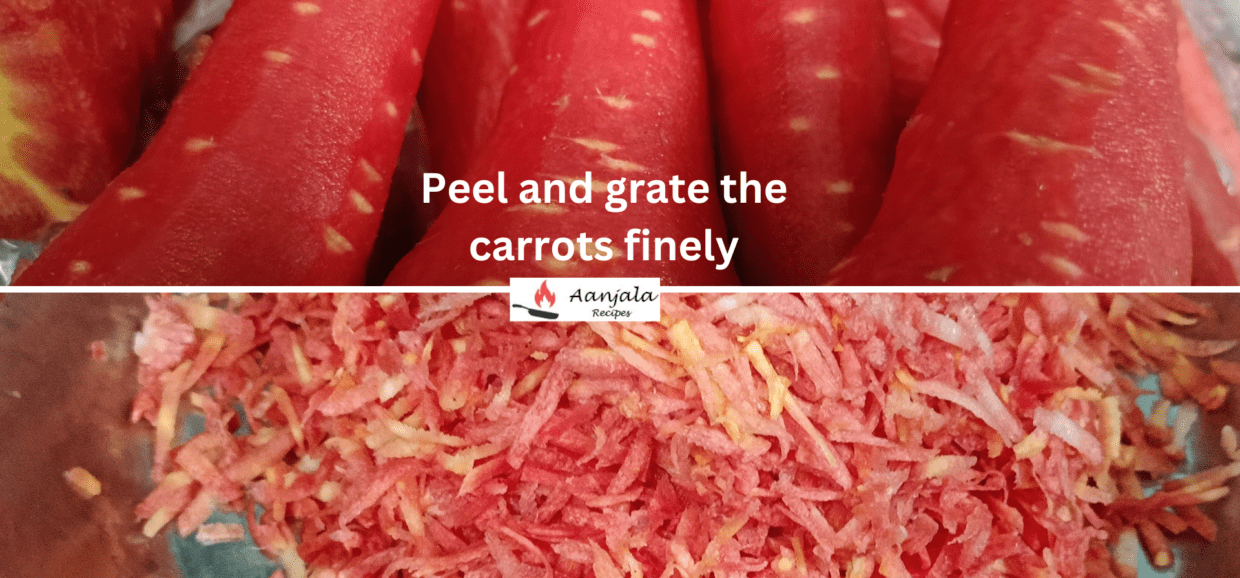 Peel and grate the carrots finely (1)